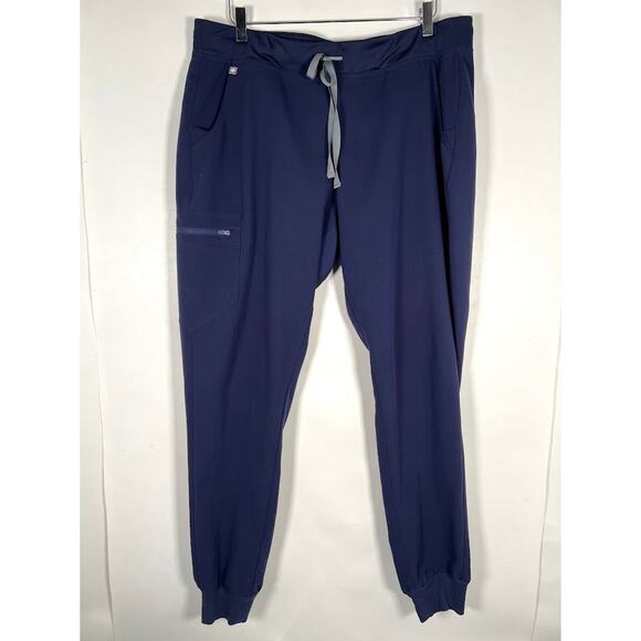 Figs Women's Zamora Jogger Scrub Pants Navy Blue XLt Slim Fit Medical Workwear - Picture 2 of 7